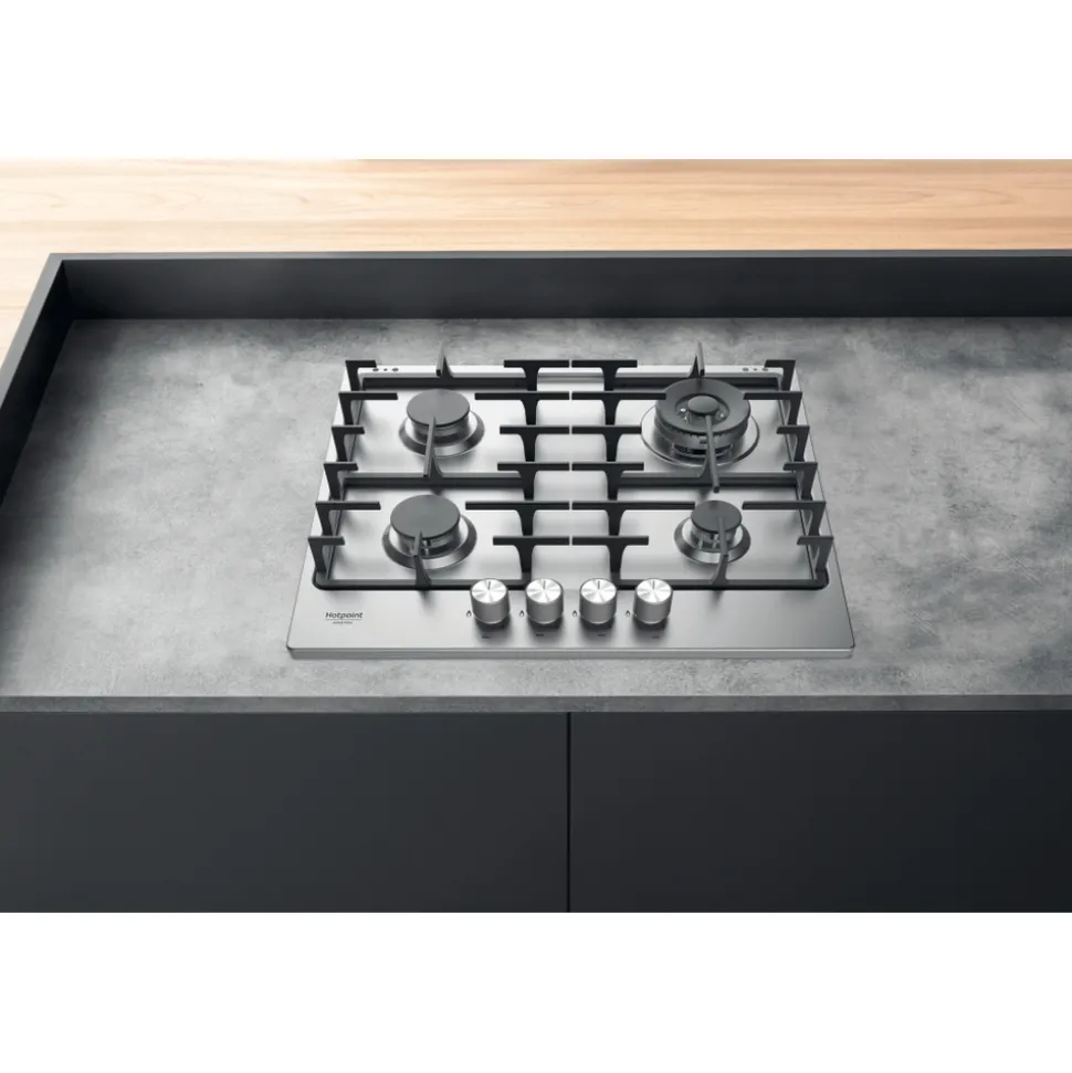 Piano cottura 4 Fuochi a Gas Hotpoint PPH60GD/IX
