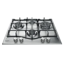 Piano cottura 4 Fuochi a Gas Hotpoint PCN641T/IX/HA