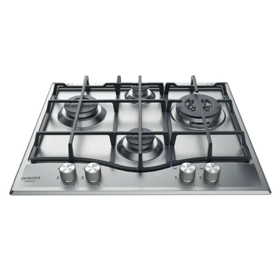 Piano cottura 4 Fuochi a Gas Hotpoint PCN641T/IX/HA