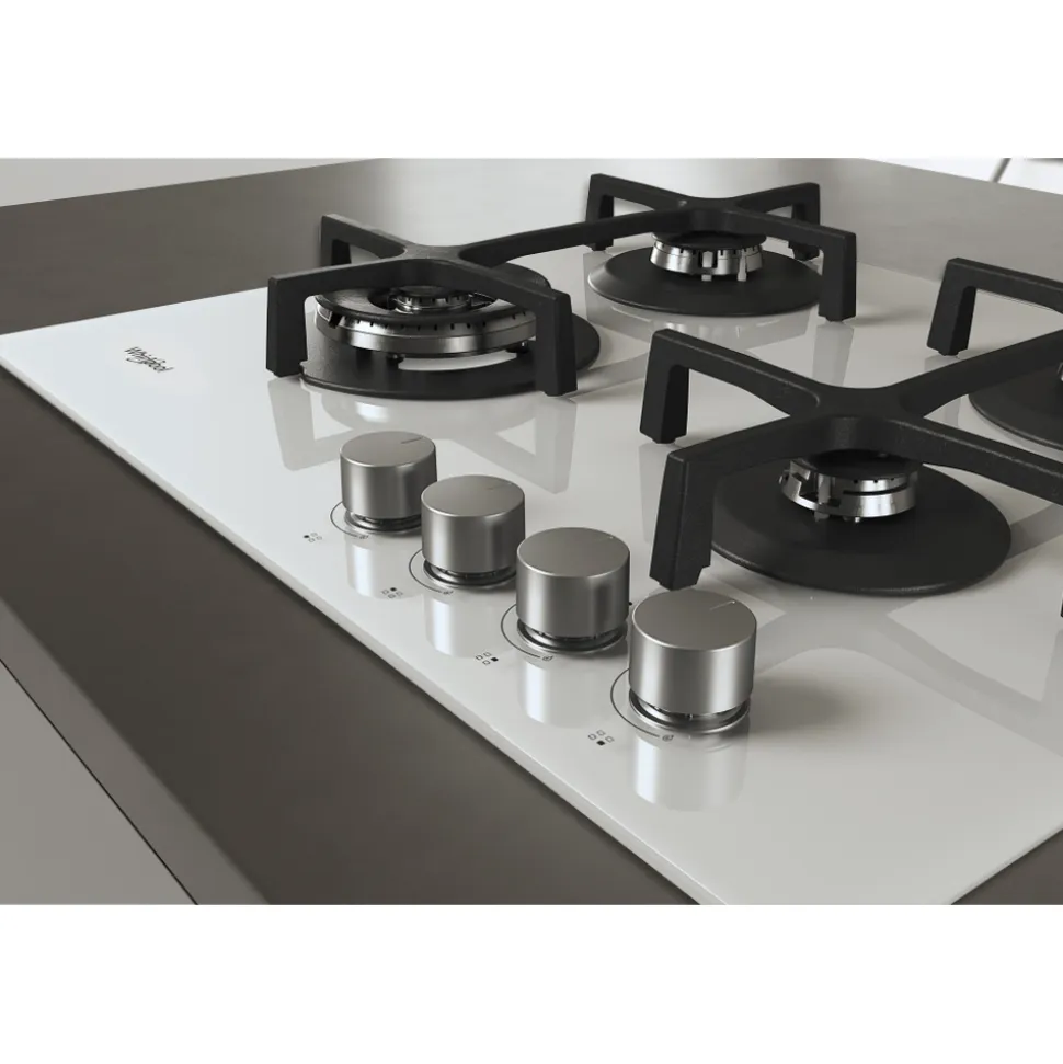 Piano cottura 4 fuochi a Gas Whirlpool GOA6423/WH
