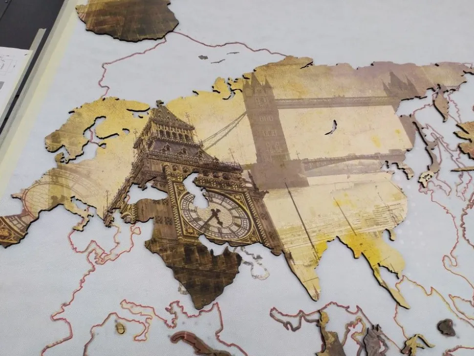 Planisfero da parete in tre misure - Londra
