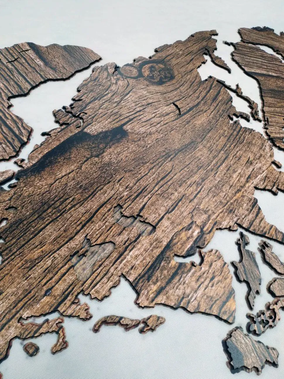 Planisfero da parete in tre misure - legno rustico