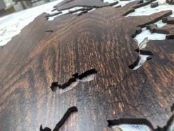 Planisfero da parete in tre misure effetto wenge