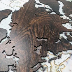 Planisfero da parete in tre misure effetto wenge