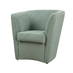 Poltrona imbottita Vanessa in tessuto antimacchia Verde Menta