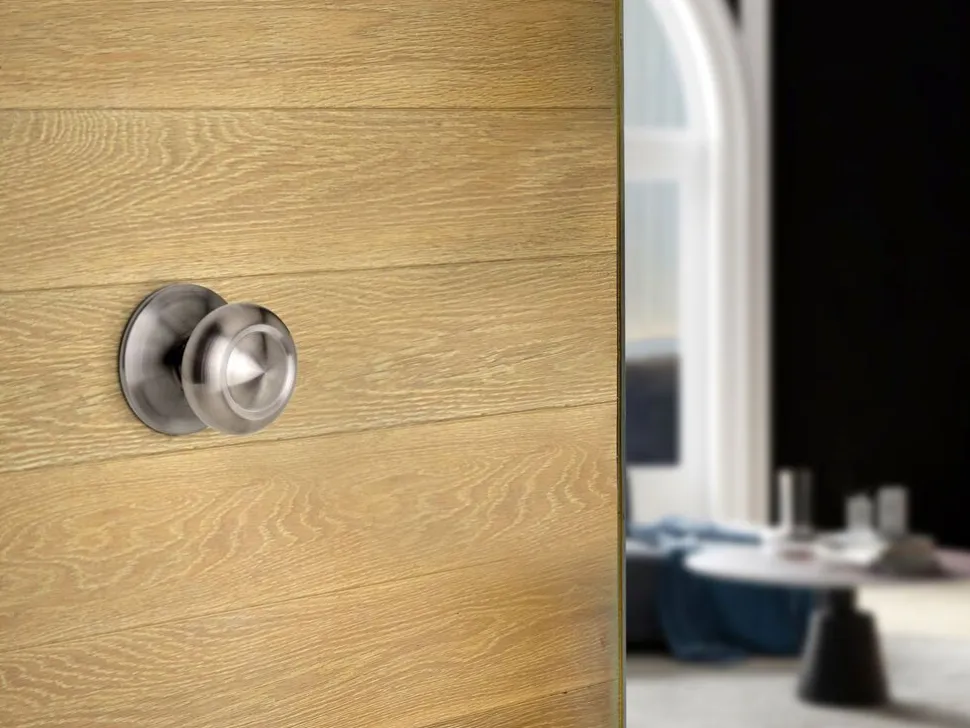 Pomello rotondo per porte esterne di ingresso Modello Fedora in Acciaio inox