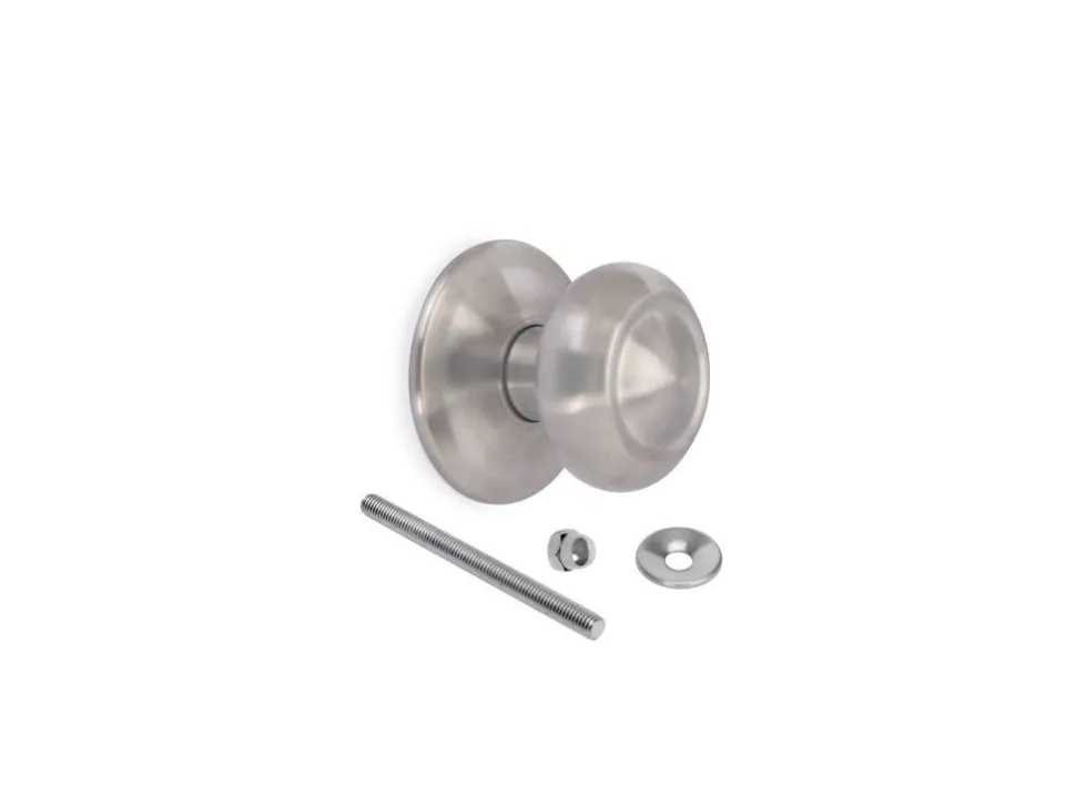 Pomello rotondo per porte esterne di ingresso Modello Fedora in Acciaio inox
