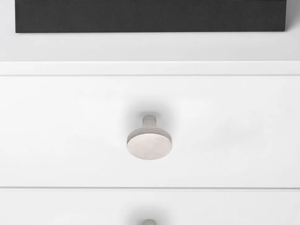 Pomolo per mobili in alluminio Uppsala diametro 30mm disponibile in 3 colori