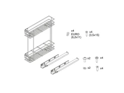 Portabottiglie laterale estraibile con chiusura soft Supra