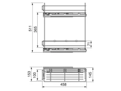 Portabottiglie laterale estraibile SupraMax con chiusura soft