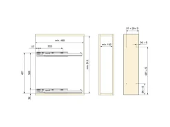 Portabottiglie laterale estraibile SupraMax con chiusura soft