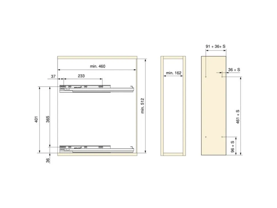 Portabottiglie laterale estraibile SupraMax con chiusura soft