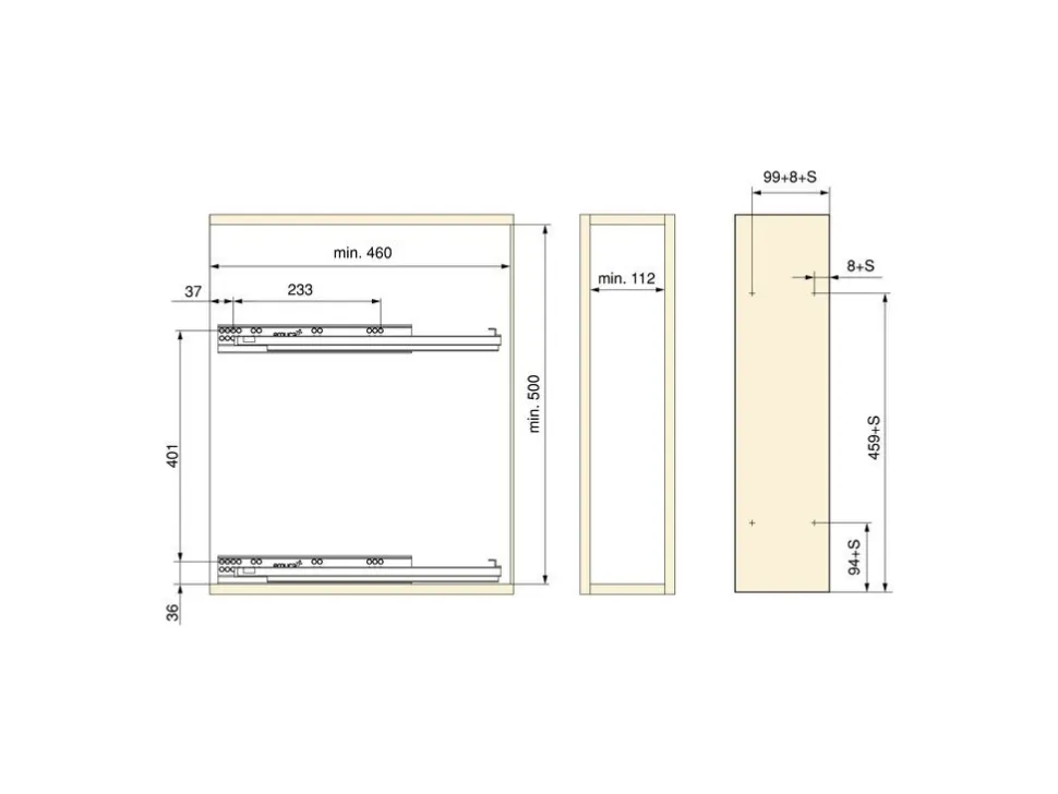 Portabottiglie laterale estraibile con chiusura soft TitaneMax disponibile in 2 misure