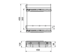 Portabottiglie laterale estraibile con chiusura soft TitaneMax disponibile in 2 misure