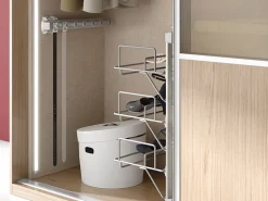 Porta cinture laterale estraibile Anodizzato opaco per armadi in Acciaio e Tecnoplastica