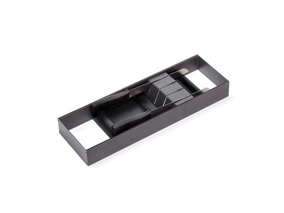 Portacoltelli per cassetto Orderbox, 150x470 mm, Acciaio e Legno, Grigio antracite