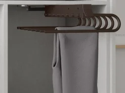 Portapantaloni estraibile per interno armadio in Alluminio e Tecnoplastica disponibile in 2 colori