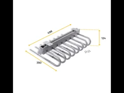 Portapantaloni estraibile per interno armadio in Alluminio e Tecnoplastica disponibile in 2 colori