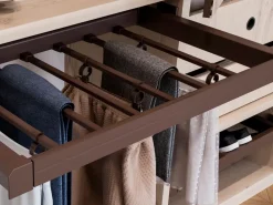 Portapantaloni regolabile per armadi in Alluminio e Acciaio, disponibile in 3 misure