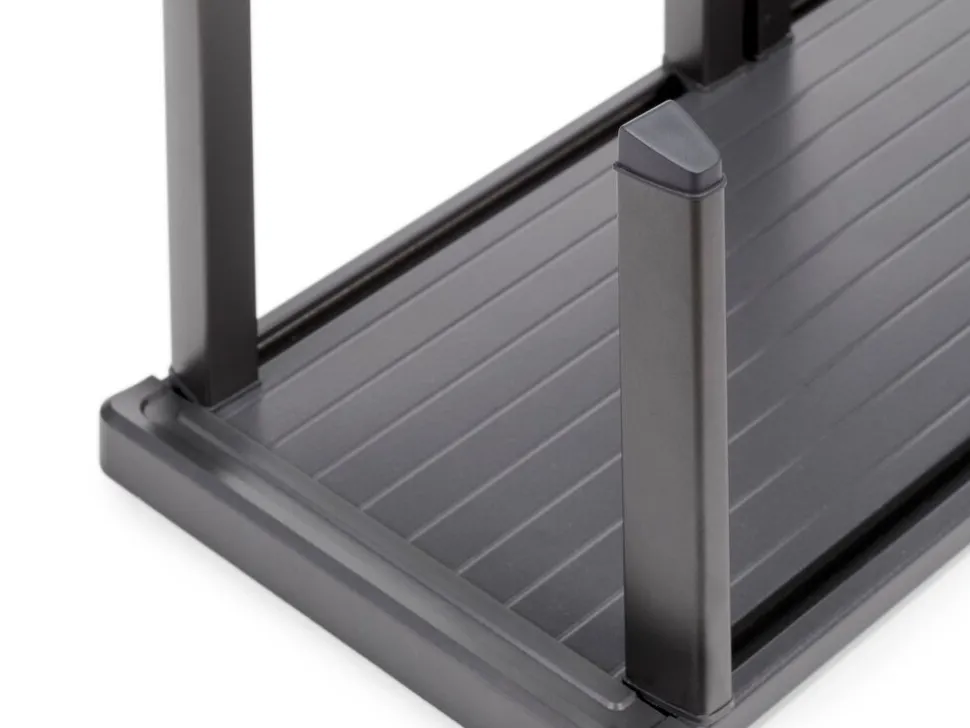 Portapiatti verticale per cassetto Orderbox, 159x468 mm, Alluminio e Tecnoplastica, Grigio antracite