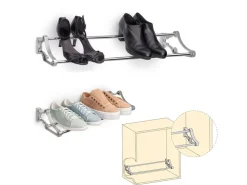 Porta scarpe Self per interno armadio in Acciaio e Tecnoplastica