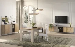 Porta Tv 4 ante battenti senza maniglie con vano a giorno Linea Dalì