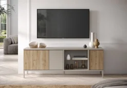 Porta Tv 3 ante battenti senza maniglie con vano a giorno Linea Dalì