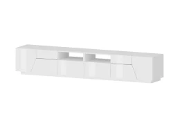 Porta tv 4 ante e 2 cassetti linea Galassia in finitura Bianco Lucido