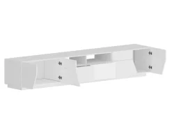 Porta tv 4 ante e 2 cassetti linea Galassia in finitura Bianco Lucido