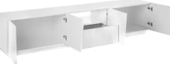 Porta Tv 4 ante e 1 cassetto linea Virgola in Bianco Lucido