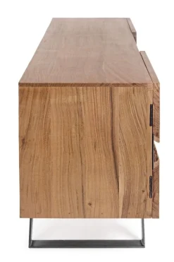 Porta Tv 2 ante e 2 vani Aron in legno di acacia disponibile in 2 misure