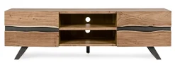 Porta Tv 2 ante e 2 vani Aron in legno di acacia disponibile in 2 misure