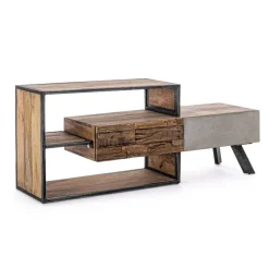 Porta Tv 2 cassetti Manchester in legno di mango