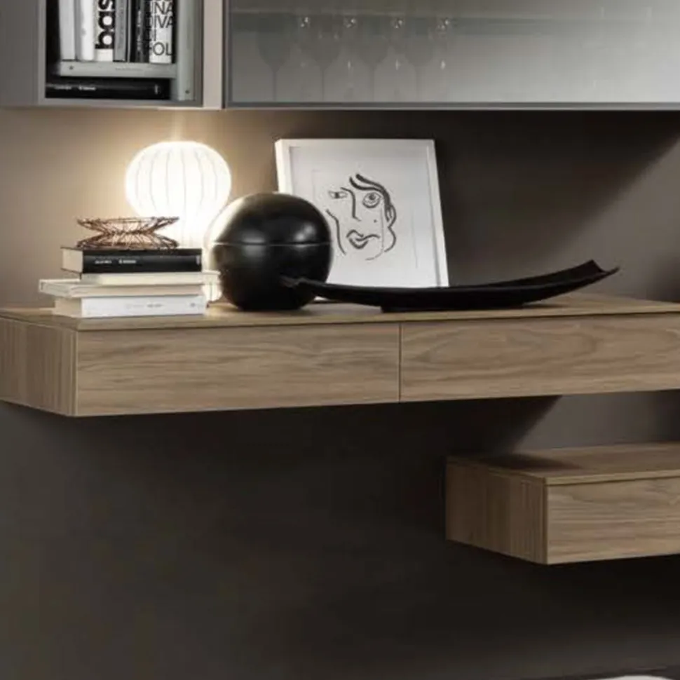 Porta tv - cassettone sospeso disponibile in diverse finiture