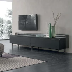 Porta tv 2 cassettoni con piedi in metallo Scenario linea Nais disponibile in 8 misure e vari colori