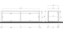 Porta Tv con cassettone e due vani interni