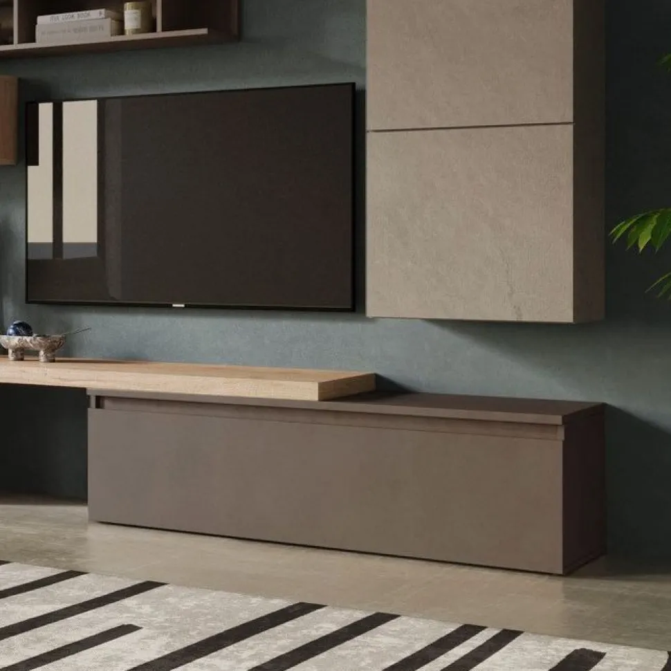 Porta Tv con cassettone e due vani interni