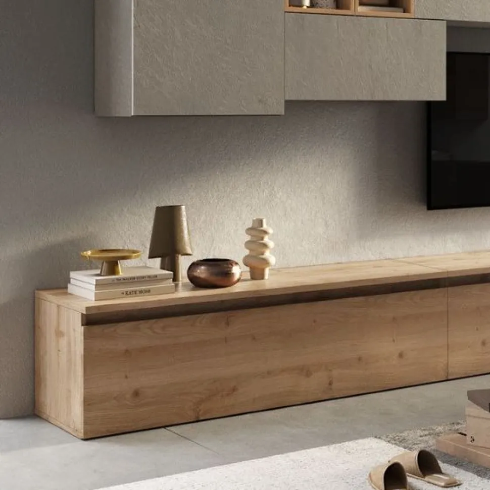 Porta Tv con cassettone e due vani interni