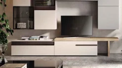 Porta tv con cassettoni e mensola personalizzabili nei colori, Ginta