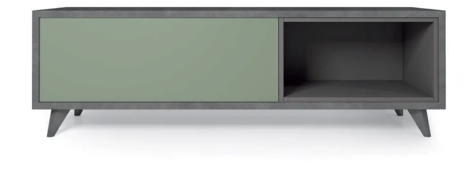 Porta Tv con vano a giorno maniglia a gola e piedini in 20 colorazioni e 6 larghezze Dalì
