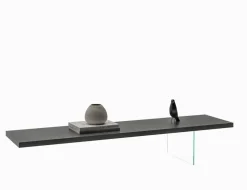 Porta Tv mensola panca su misura con piede in vetro 29 colorazioni