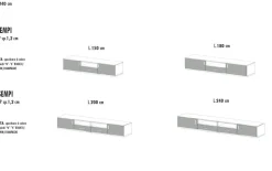 Porta Tv Rilla linea Contact disponibile in 4 misure e vari colori