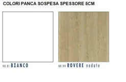 Porta tv sospeso con panca tv pensili P45cm