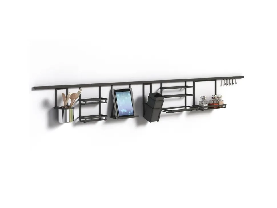 Profilo per accessori da cucina sospesi Titane lunghezza 1,1 m