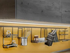 Profilo per accessori da cucina sospesi Titane lunghezza 1,1 m