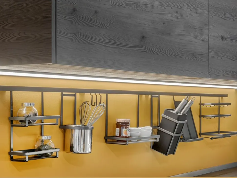Profilo per accessori da cucina sospesi Titane lunghezza 1,1 m