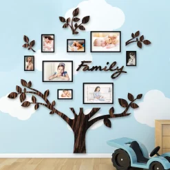 Quadro foto di Famiglia ALBERO della vita legno wenge