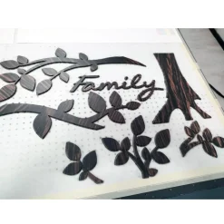 Quadro foto di Famiglia ALBERO della vita legno wenge