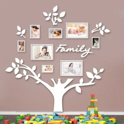 Quadro foto di Famiglia ALBERO della vita bianco