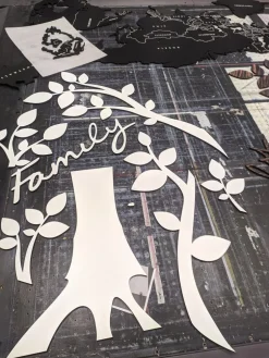 Quadro foto di Famiglia ALBERO della vita bianco